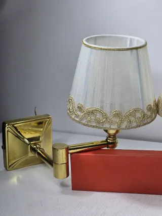 Coppia Applique Vintage Braccio Snodato Oro