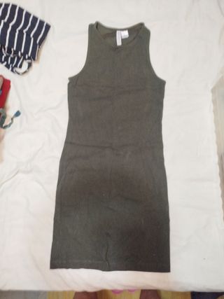 Vestido verde militar Divided Talla XS