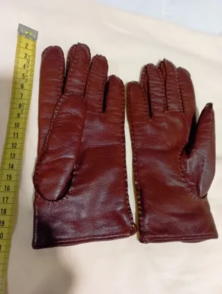 Guantes de cuero mujer. Eleonora Silvestri marrón