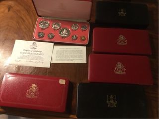 Estuches de Monedas Plata Bahamas silver set (6)