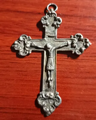 Gran Crucifijo antiguo plata