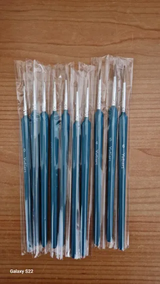 Set 10 pennelli di precisione Nail