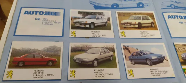 Álbum Auto 2000 - Coches Cromos
Faltan 53 cromos