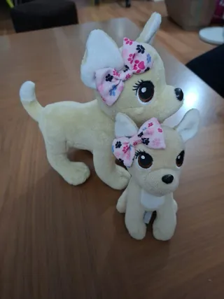 Peluche perro mamá y cachorro