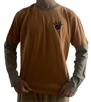 T-Shirt Vintage Asics Lunghe | Colore arancione