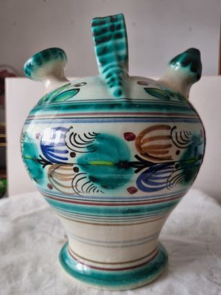 Botijo de Cerámica de Talavera decorado