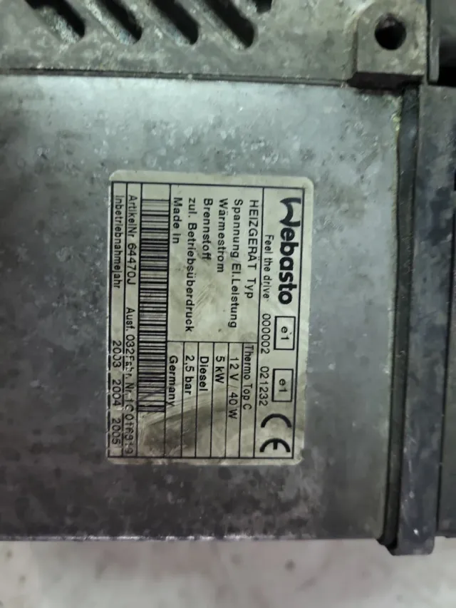 Calefacción Webasto 12V