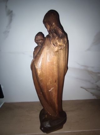 Talla de madera Virgen..