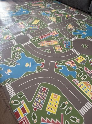 Alfombra infantil ciudad multicolor