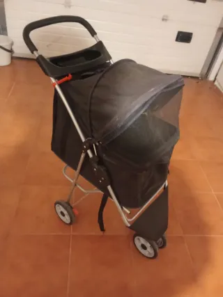 Carrito para perros negro