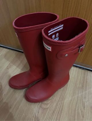 Botas de agua HUNTER rojas. Talla 36