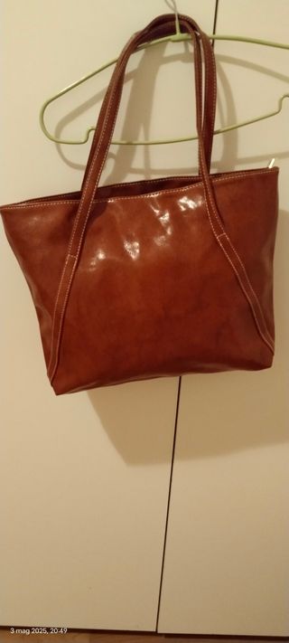 Borsa in pelle marrone