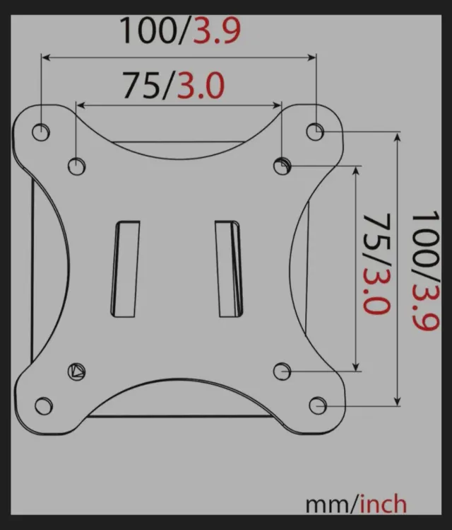 Soporte de pared para TV negro