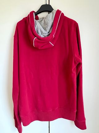Felpa Schott rossa con cappuccio
