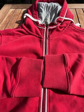 Felpa Schott rossa con cappuccio