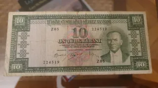 Billete 10 Liras Turcas República Turca