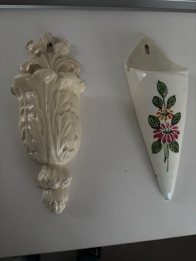 Jarrón de pared cerámica vintage