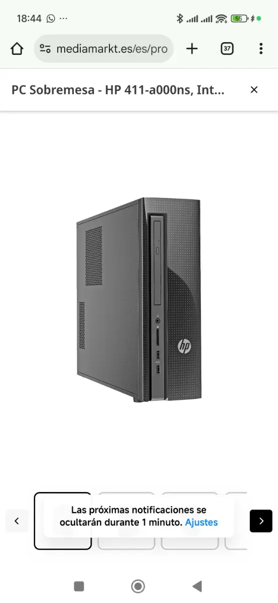 PC Sobremesa HP 411-a000ns Intel N3050