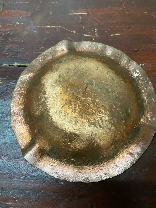Cenicero Cobre Artesanal Martillado