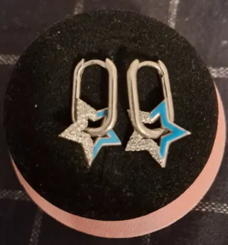 Pendientes aro de con estrella
