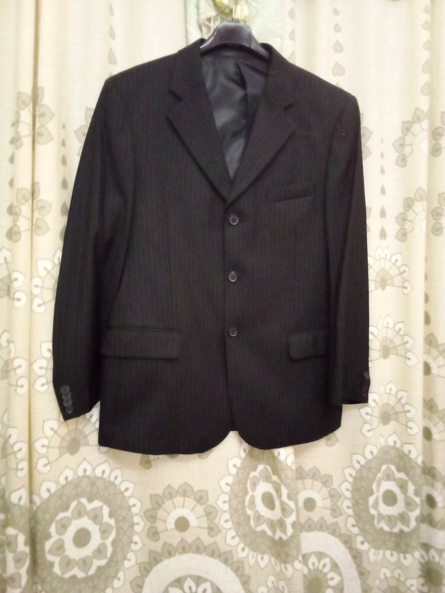 Chaqueta de traje negra para hombre 50/44