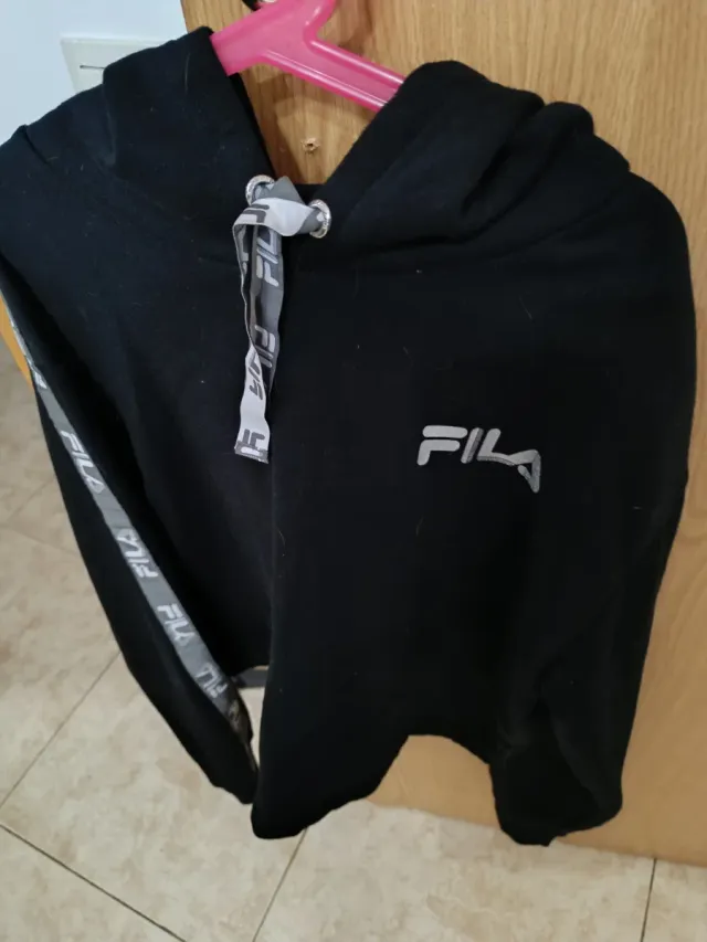 Sudadera Fila Negra con Logo