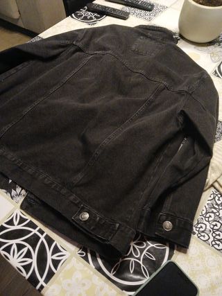 Chaqueta Tejana Negra Oversized