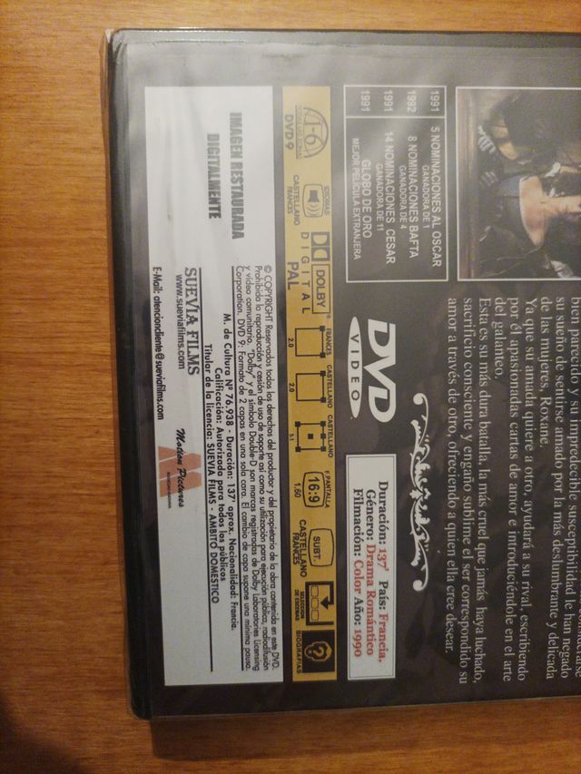 DVD Cyrano de Bergerac (Jean-Paul Rappeneau)