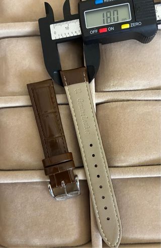 Correa de reloj de piel marrón para Longines