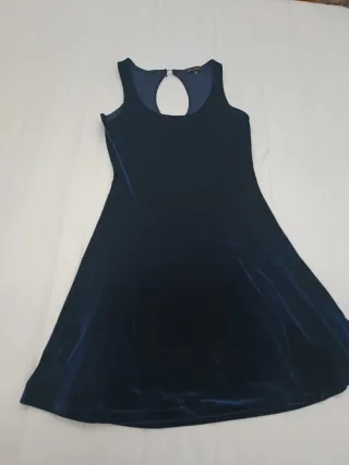 Vestido fiesta terciopelo azul