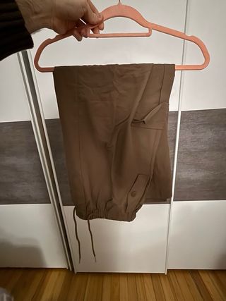 Falda larga marrón cargo