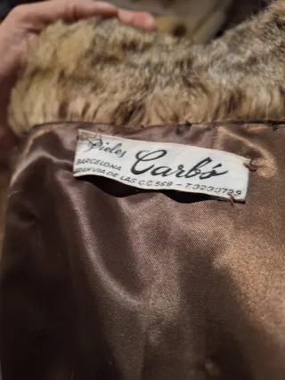 Abrigo de piel estampado