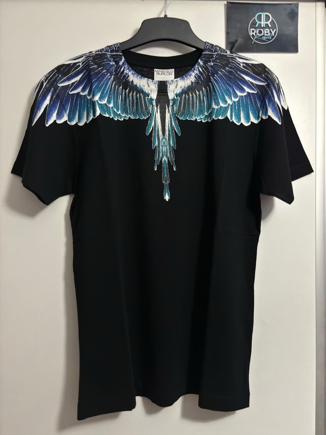 Camiseta Marcelo Burlon Alas Multicolor Negra