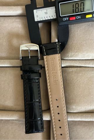 Correa de reloj en piel de becerro para Longines