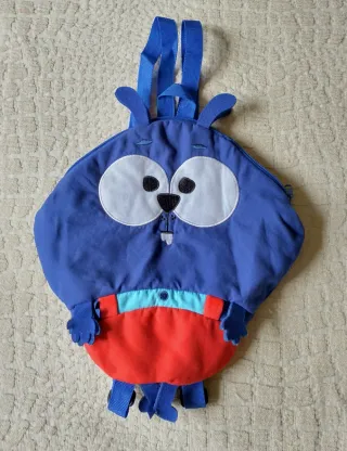 Mochila infantil Anton Piñón azul y roja