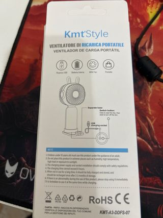 Ventilatore Portatile Ricaricabile KmtStyle