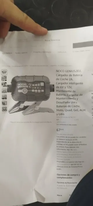 Cargador Baterías NOCO Genius2DEU 12V 2A