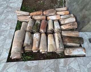 Tejas de barro antiguas
