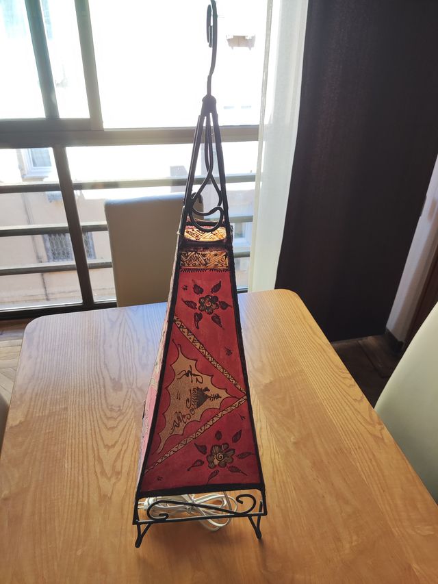 Lámpara Marroquí Cuero y Metal