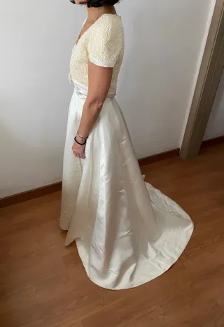 Vestido tirantes Novia y corpiño bordado