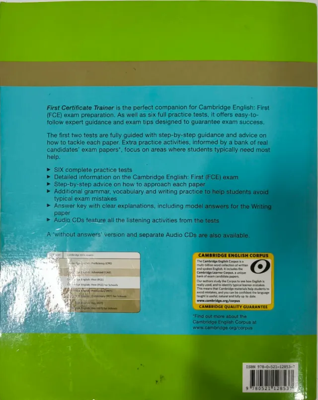 First Certificate Trainer Six Practice Tests wi...