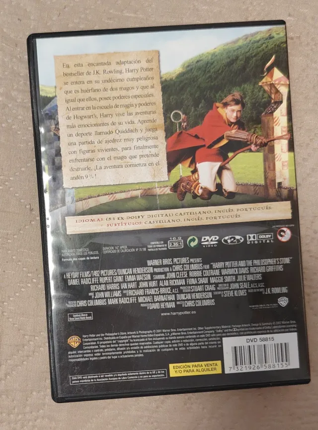 DVD Harry Potter e la pietra filosofale (spagnolo)