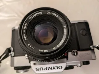 Cámara Olympus OM20 Plata/Negra