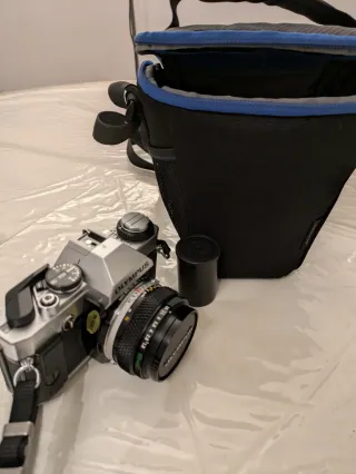 Cámara Olympus OM20 Plata/Negra