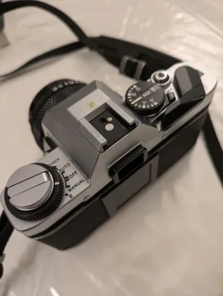 Cámara Olympus OM20 Plata/Negra