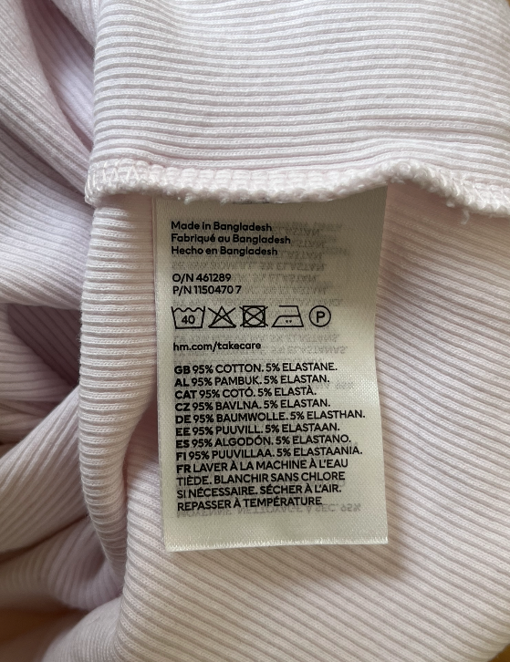 Camiseta rosa palo de manga corta de H&M