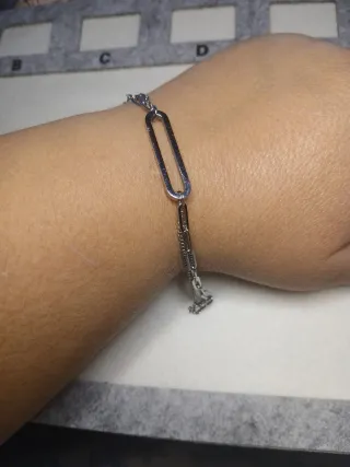 Pulsera eslabones plateada