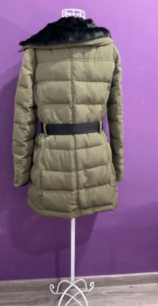 Abrigo acolchado Mango verde oliva