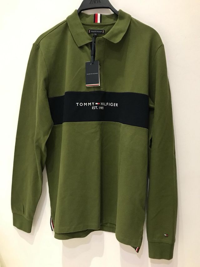 Polo Tommy Hilfiger Verde Talla M Estrena