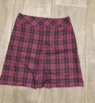 Gonna scozzese viola e marrone